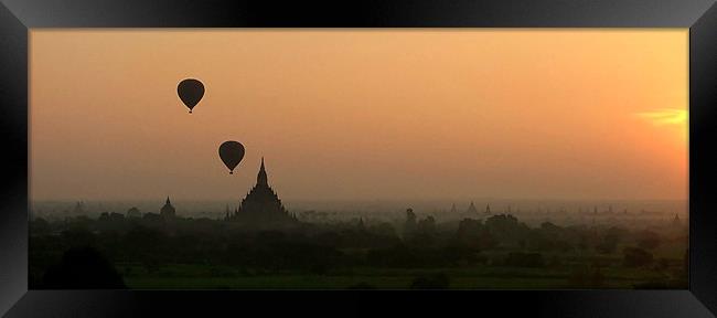 Bagan Panorama Framed Print by Serena Bowles