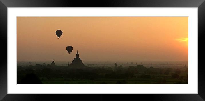 Bagan Panorama Framed Mounted Print by Serena Bowles