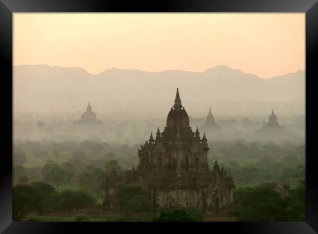 Temples of Bagan Framed Print by Serena Bowles