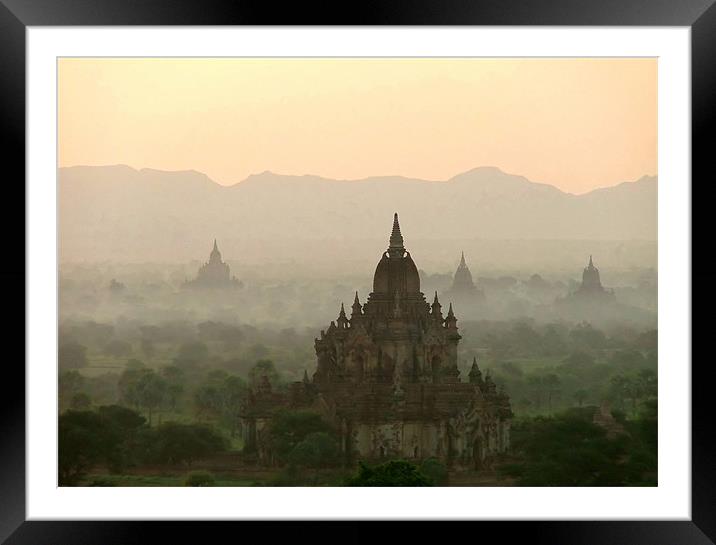 Temples of Bagan Framed Mounted Print by Serena Bowles