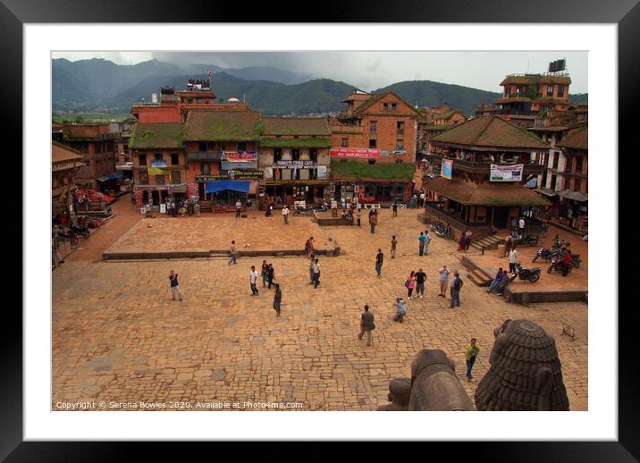 Bhaktapur Durbar Square Framed Mounted Print by Serena Bowles