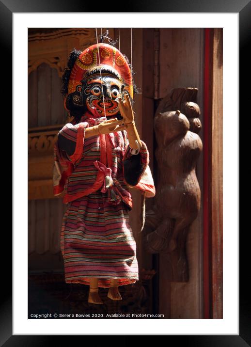 Puppet for Sale Bhaktapur Framed Mounted Print by Serena Bowles