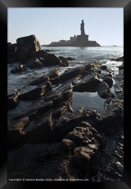 Thiruvalluvar Statue Kanyakumari Framed Print by Serena Bowles