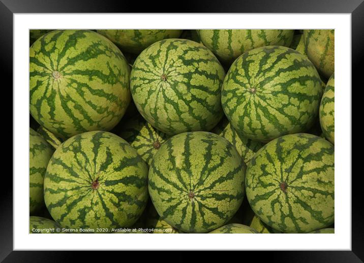 Watermelons for Sale Framed Mounted Print by Serena Bowles