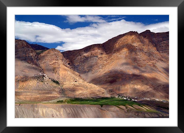 Ki Monastery in Spiti Valley Framed Mounted Print by Serena Bowles
