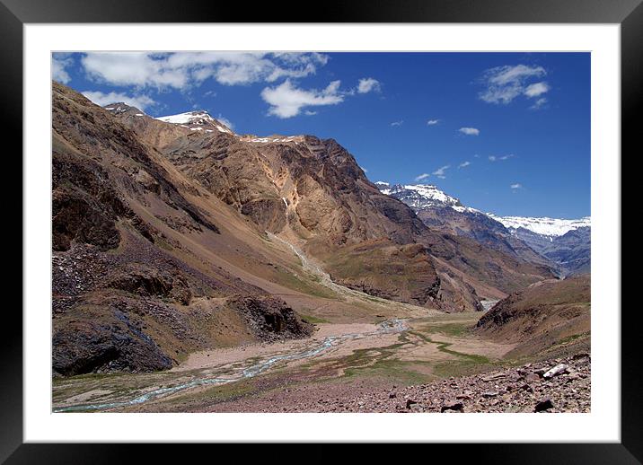 Scenery in Spiti Valley Framed Mounted Print by Serena Bowles