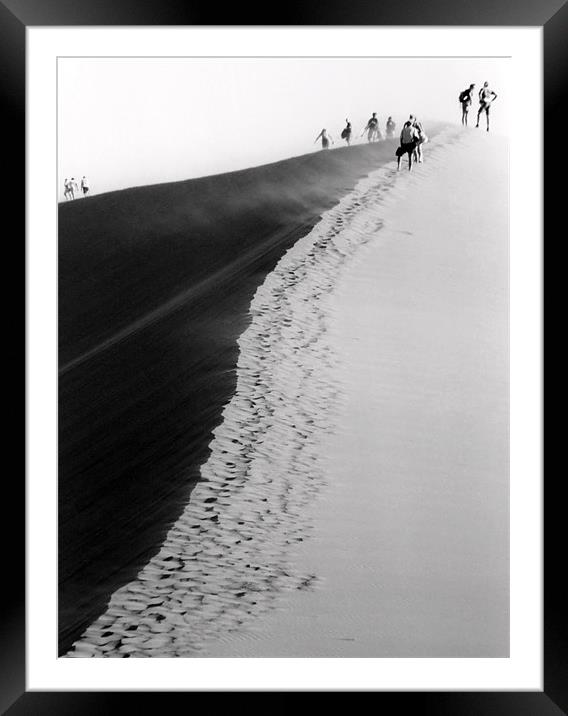 Climbing the Dune Framed Mounted Print by Serena Bowles