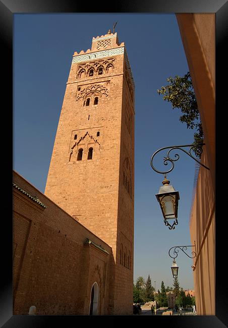 Koutoubia Mosque Framed Print by Serena Bowles