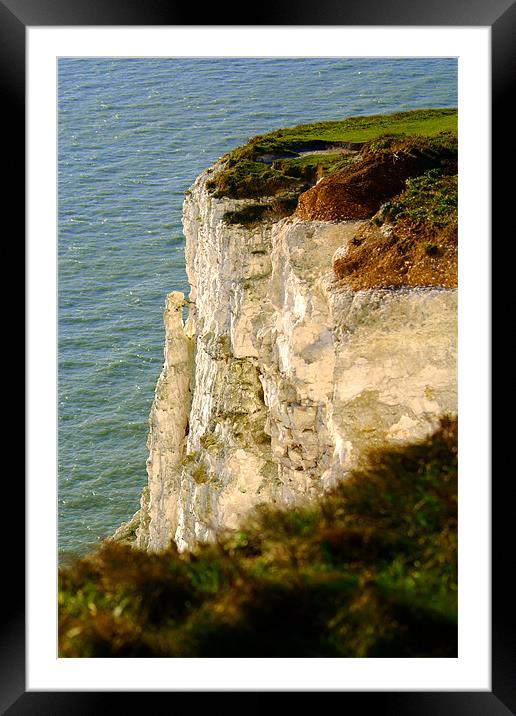 Bright White Cliffs Framed Mounted Print by Serena Bowles