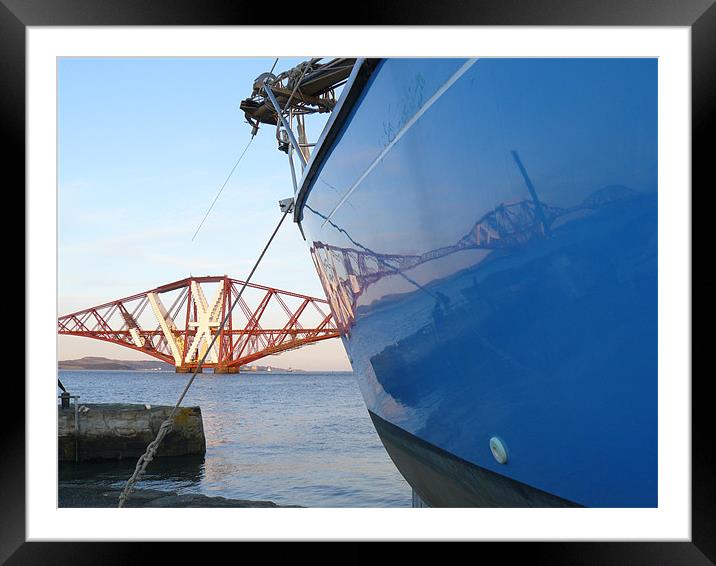 Boat & Bridge 2 Framed Mounted Print by Mark Malaczynski