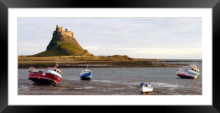 High & Dry on Lindisfarne - 1 Framed Mounted Print by Mark Malaczynski