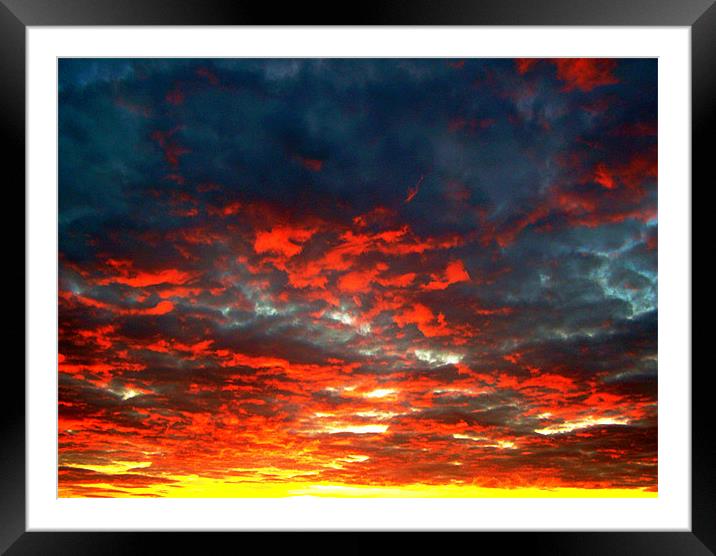 Sunset Framed Mounted Print by Zoe Anderson