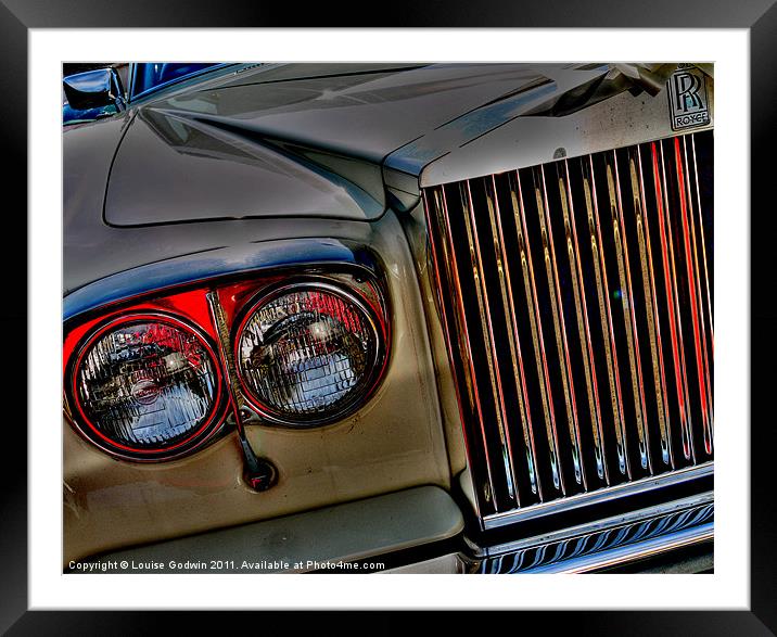 Rolls Royce Abstract Framed Mounted Print by Louise Godwin