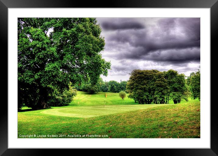 The 9th Hole Framed Mounted Print by Louise Godwin