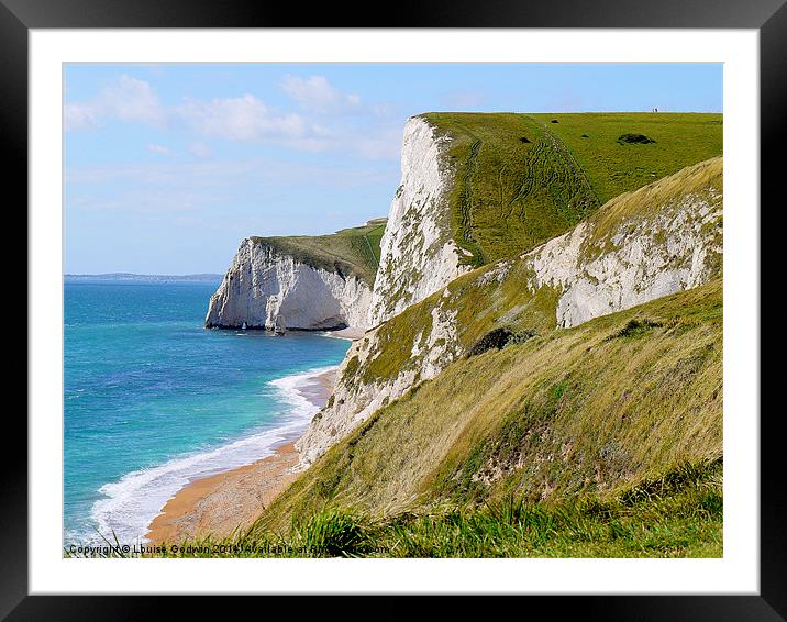 White Cliffs Of Dorset Framed Mounted Print by Louise Godwin
