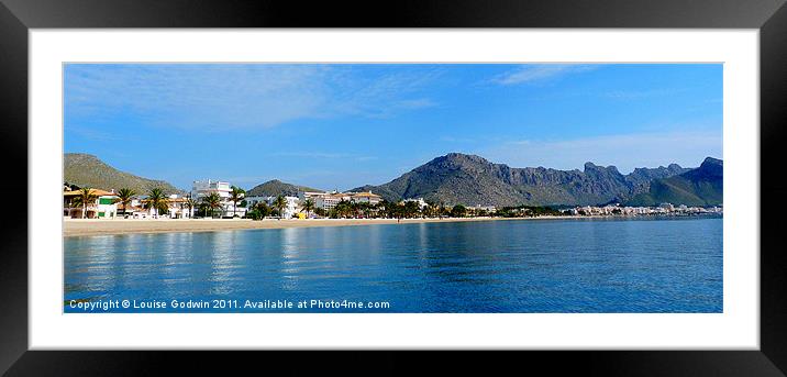 Puerto Pollensa Framed Mounted Print by Louise Godwin