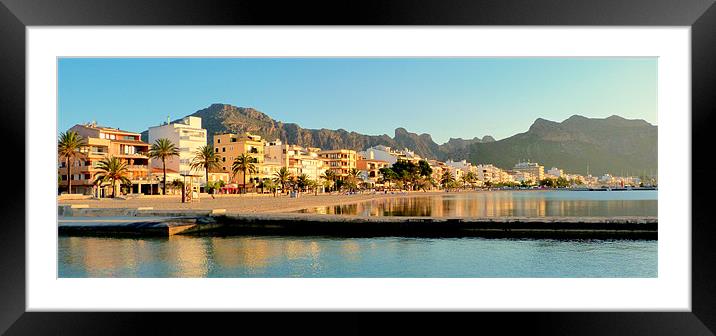 Puerto Pollensa Framed Mounted Print by Louise Godwin