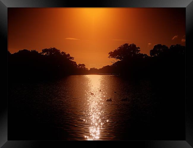 Idyllic Skies And Glistening Waters Framed Print by Louise Godwin