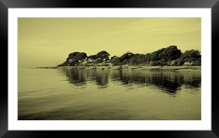 Reflections Of The Shore Framed Mounted Print by Louise Godwin