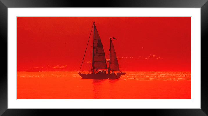 Warm Sailing Framed Mounted Print by Louise Godwin