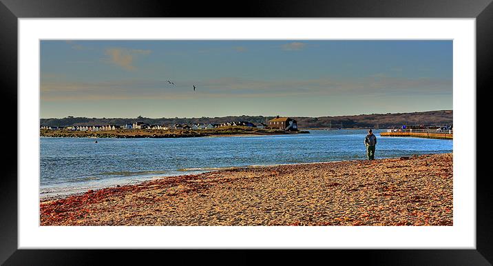 The Mudeford Man Framed Mounted Print by Louise Godwin
