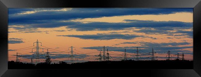 Panoramic Pylons Framed Print by Louise Godwin