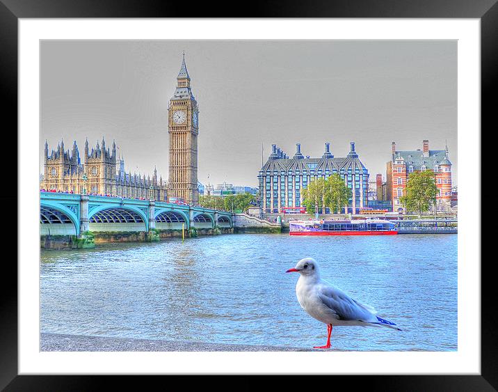 London HDR Framed Mounted Print by Louise Godwin