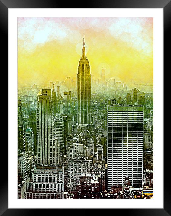 New York New York Framed Mounted Print by Louise Godwin