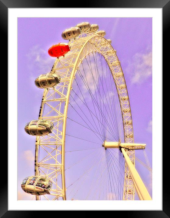 London Eye Framed Mounted Print by Louise Godwin