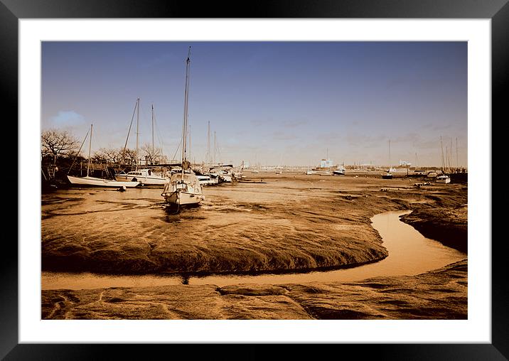 The Tide Is Out! Framed Mounted Print by Louise Godwin