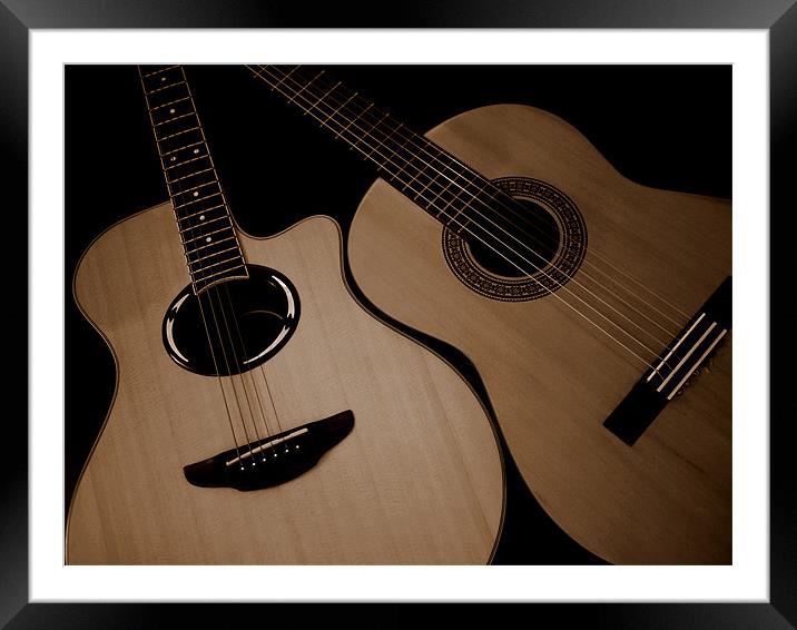 Guitar Spoons! Framed Mounted Print by Louise Godwin