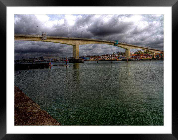 Itchen Bridge Southampton Framed Mounted Print by Louise Godwin