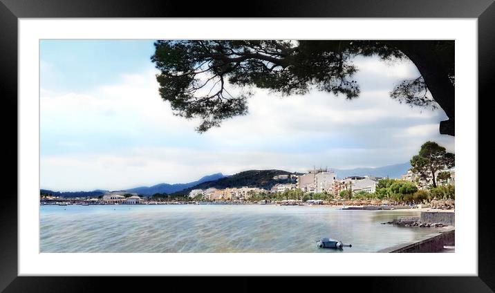 Puerto Pollensa Dreaming Framed Mounted Print by Louise Godwin