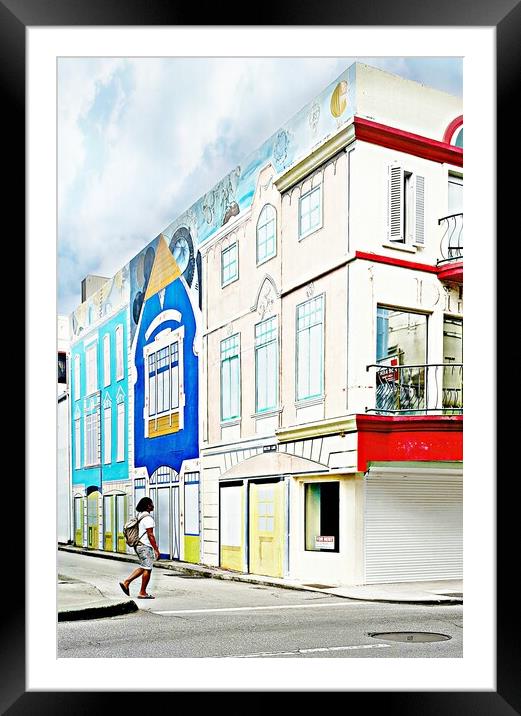 Barbados Bridgetown Framed Mounted Print by Louise Godwin
