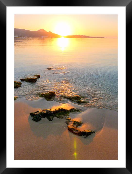 Sunrise Reflections Framed Mounted Print by Louise Godwin