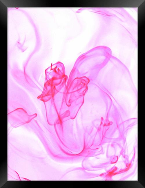 Pink Smoke Framed Print by Louise Godwin