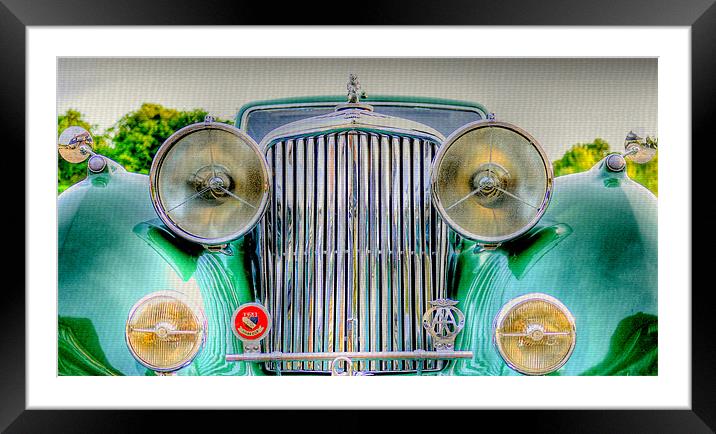 Its A Jaguar Mk4 Framed Mounted Print by Louise Godwin