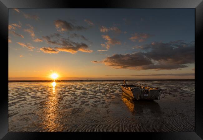 Sunset @ Holmersiel Framed Print by Thomas Schaeffer