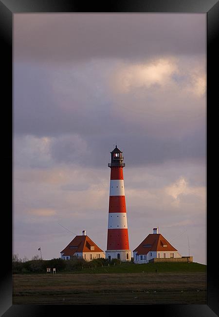 Lighthouse at dusk Framed Print by Thomas Schaeffer