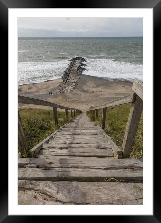 Stairway to the beach Framed Mounted Print by Thomas Schaeffer