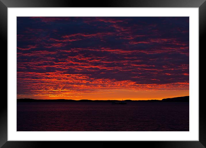 Sunset in Sandnesjoen Framed Mounted Print by Thomas Schaeffer