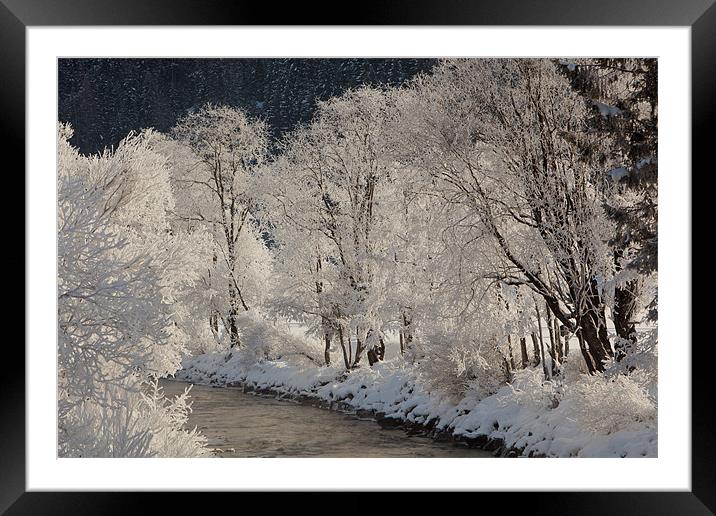 Icy River Framed Mounted Print by Thomas Schaeffer