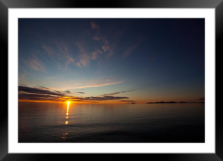 Sunset on Lofoten Islands Framed Mounted Print by Thomas Schaeffer