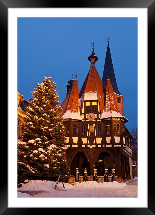 Christmas in Michelstadt Framed Mounted Print by Thomas Schaeffer