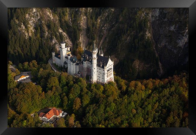 Neuschwanstein aerial Framed Print by Thomas Schaeffer