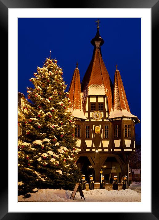 Christmas mood in Michelstadt Framed Mounted Print by Thomas Schaeffer