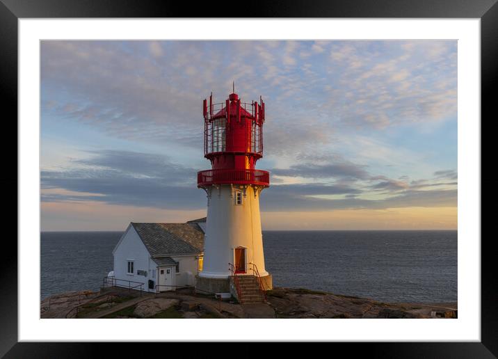 Lindesnes Lighthouse Framed Mounted Print by Thomas Schaeffer