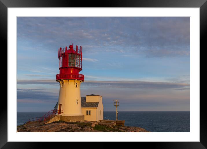 Lindesnes Lighthouse Framed Mounted Print by Thomas Schaeffer