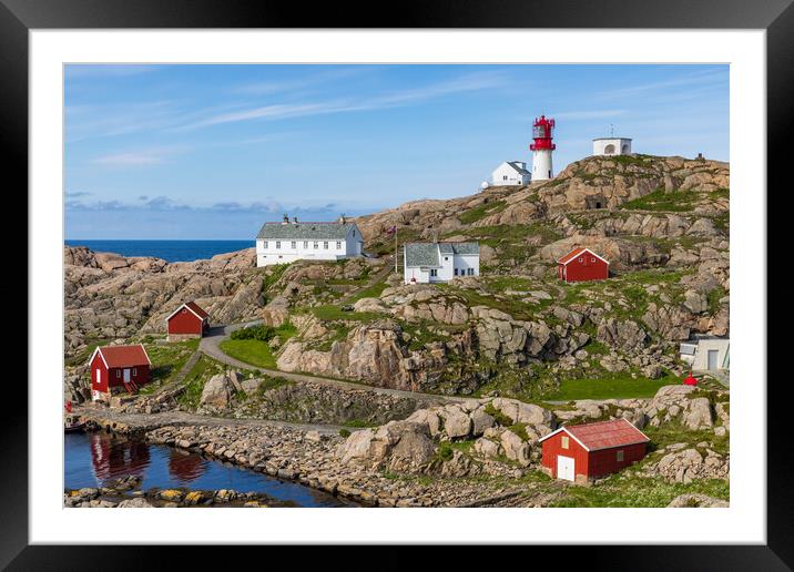 Lindesnes Lighthouse in the morning Framed Mounted Print by Thomas Schaeffer