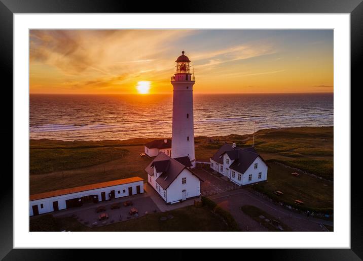 Lighthouse Hirtshals Framed Mounted Print by Thomas Schaeffer